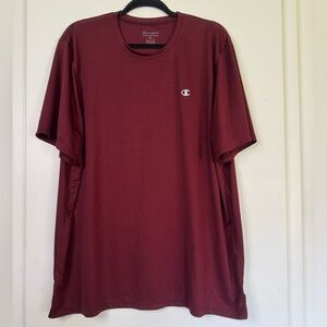 Champion Men's Burgundy Athletic T-Shirt 2XL Short Sleeve Logo Tee